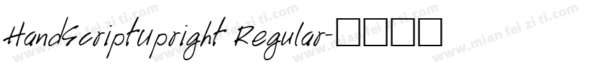 HandScriptUpright Regular字体转换
